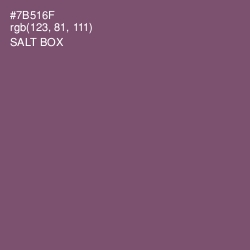 #7B516F - Salt Box Color Image